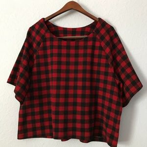 Bobeau oversized checkered shirt size large